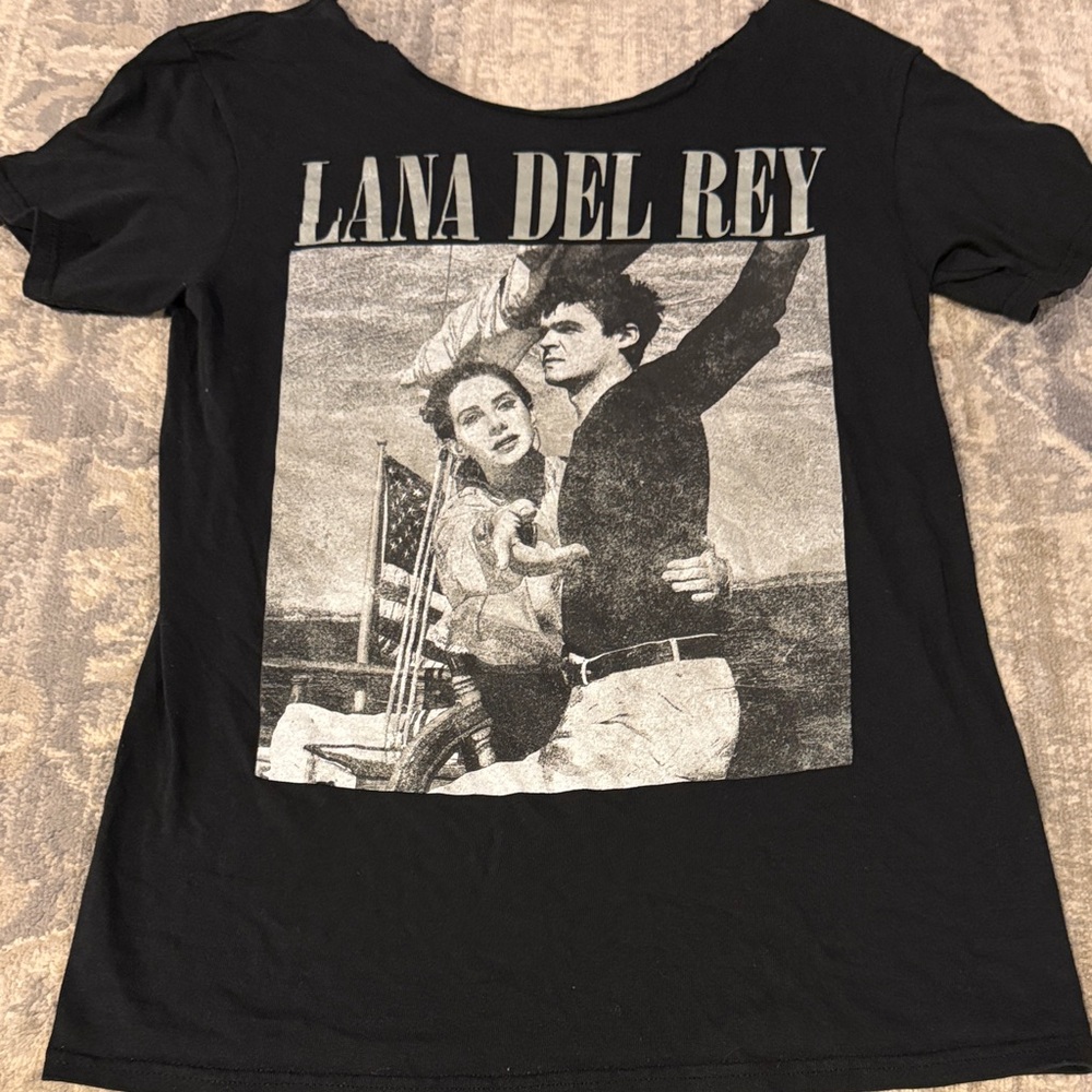 BUNDLE SALE Lana Del Ray Black Graphic Tee with Vintage Print